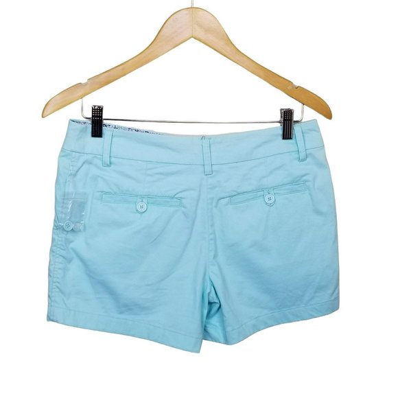 NWOT British Khaki Robin's Egg Blue Shorts Size 4 - Picture 2 of 5
